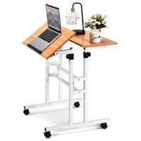 Adjustable desk on wheels 26IN X 26 IN;