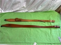 Two leather rifle slings