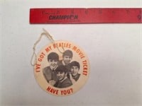 Original Beatles Movie Ticket Badge