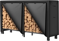 AMAGABELI 6ft Firewood Rack with Cover