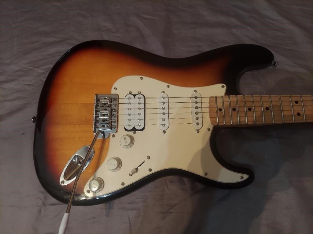 2002 Fender Squier Stratocaster Guitar with flamep