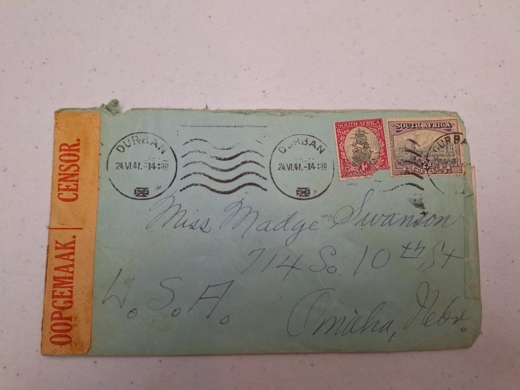Vintage Letter Envelope from South Africa