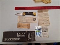Buck Knife with Box and Paperwork