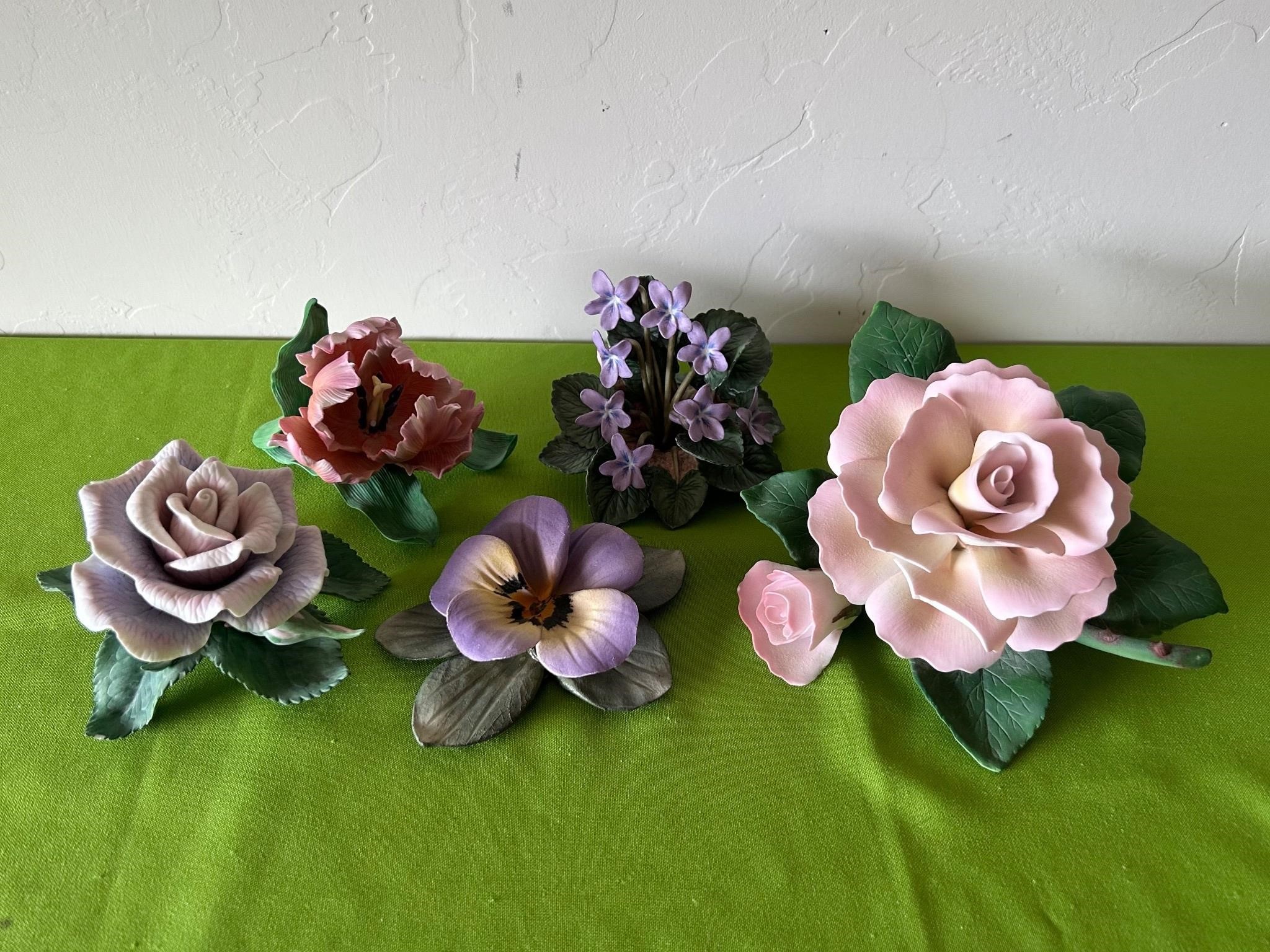 Lenox, Gorham, Capodimonte Porcelain Flowers