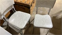 3 metal chairs