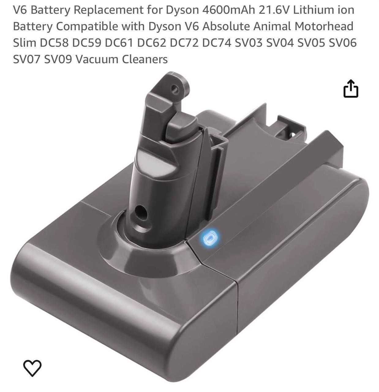 V6 Battery Replacement for Dyson