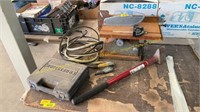 Table Saw, Jumper Cables, Maul, Craftman Drill