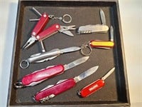 Set of 7 Swiss-type Pocket Knives