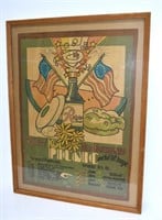 Vintage Hand Colored Rainier Beer Picnic Poster