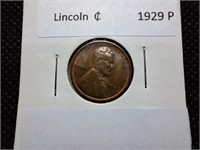 1929 P Lincoln USA Penny