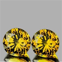 Natural Rare Yellow Mali Garnet Pair{Flawless-VVS}
