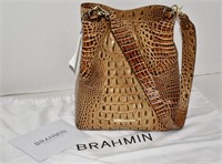 New Brahmin Amelia Toasted Melborne Bucket Bag