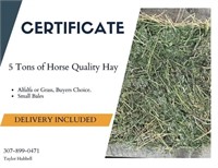 (5) Tons Of Horse Quality Hay