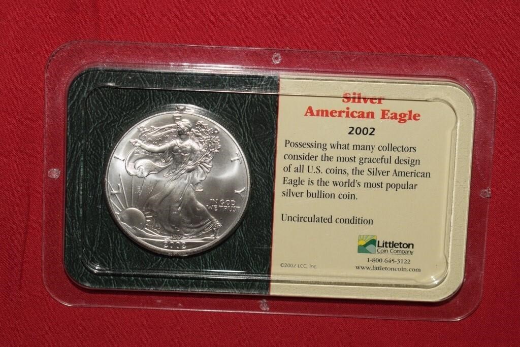 2002 American Silver  Eagle in Package