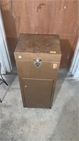 Metal file cabinet with storage approximately 12