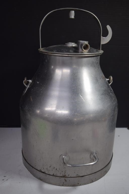 Vintage DeLaval Stainless Steel Milk Can W/ Lid