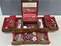 Wooden Jewelry Box With Custom Jewelry