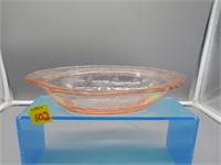 Pink Depression Glass Oval Serving Dish