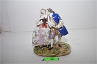 Porcelain Courting Couple. One Small Chip