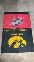 House divided  Cyclone Hawkeye flag approximately