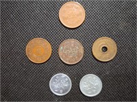 Set of 6 Japan Coins