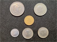 Set of 6 Spain Coins
