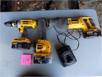 DeWalt Drill, Sawzall, Light and Charger