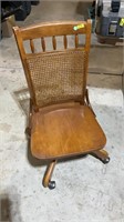 Wood chair with wheels