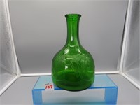 Green Depression Glass Decanter