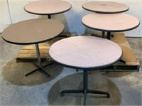 (5) 36" Round Dining Tables