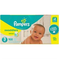 168-Pk Size 3 Pampers Swaddlers Diapers