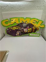 JOE CAMAL RACE CAR METAL SIGN