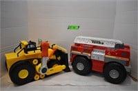 Tonka Fire Truck & Road Grader