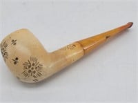 Etched Carving Meerschaum Pipe