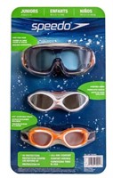 3-Pk Speedo Junior Swim Goggles