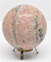Heavy Stone Decor Ball w/ Small Copper Stand