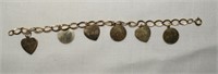 1/20 12K GF Engraved Charm Bracelet w/ Charms