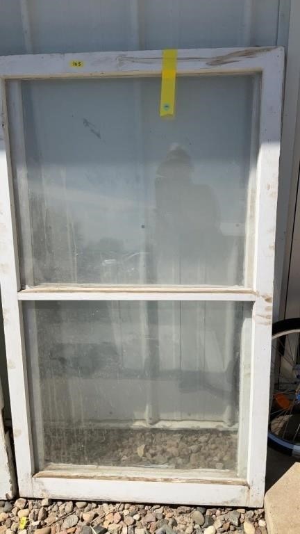 Vintage single pane window, set of two