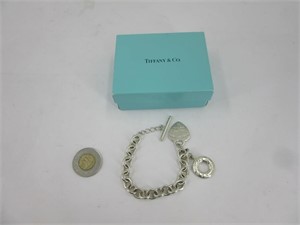 Authentique bracelet vintage Tiffany Co en argent