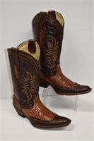 Corral Vintage Lizard Leather Western Boots Sz 8M