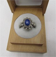 Vintage Sterling & Blue Lapis Ring SZ 7
