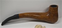 Unusual 24" Texas Size Carved Hackberry Pipe