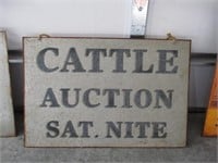 753-CATTLE AUCTION SIGN 2"X16"