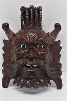 Naga Wood Carved Demon Face Mask