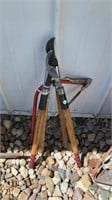 Yard tools saw, loppers, lot of three pieces