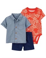 3-Pc Carter's Babies 24M Set, Short Sleeve Button