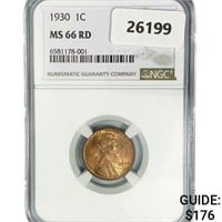 1930 Wheat Cent NGC M66 RD