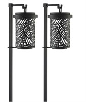 2-Pk Solar Shepherds Hook Landscape Lights