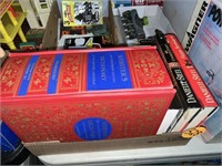 Large Webster Dictionary & Assorted Books