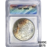 1885-O Morgan Silver Dollar ICG MS63